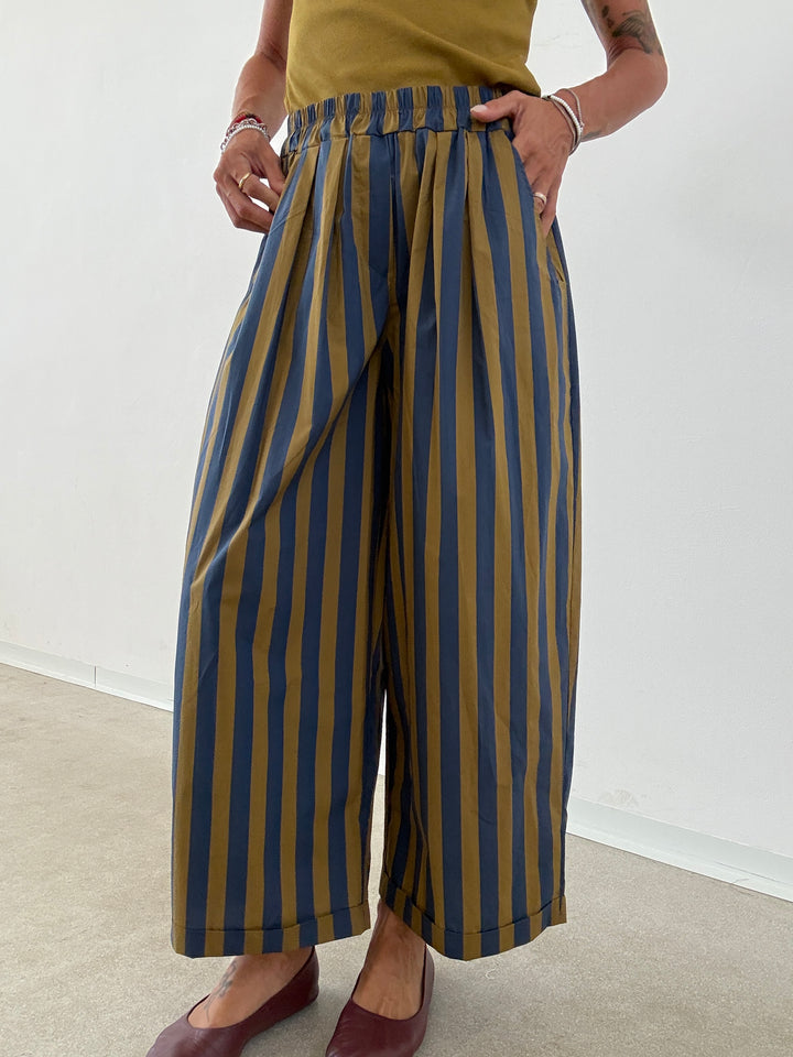 PANTALONE OLIMPIA RIGA BLU/OLIVA