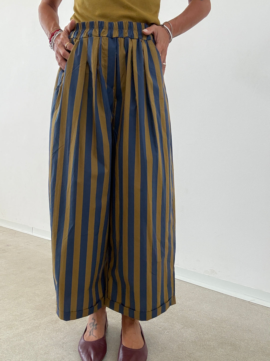 PANTALONE OLIMPIA RIGA BLU/OLIVA