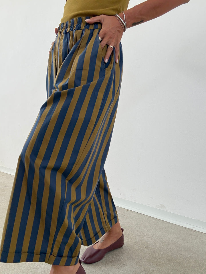 PANTALONE OLIMPIA RIGA BLU/OLIVA