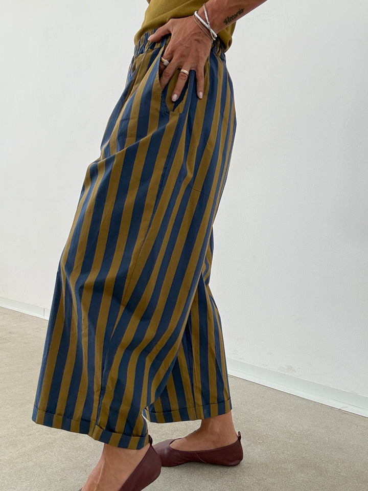 PANTALONE OLIMPIA RIGA BLU/OLIVA