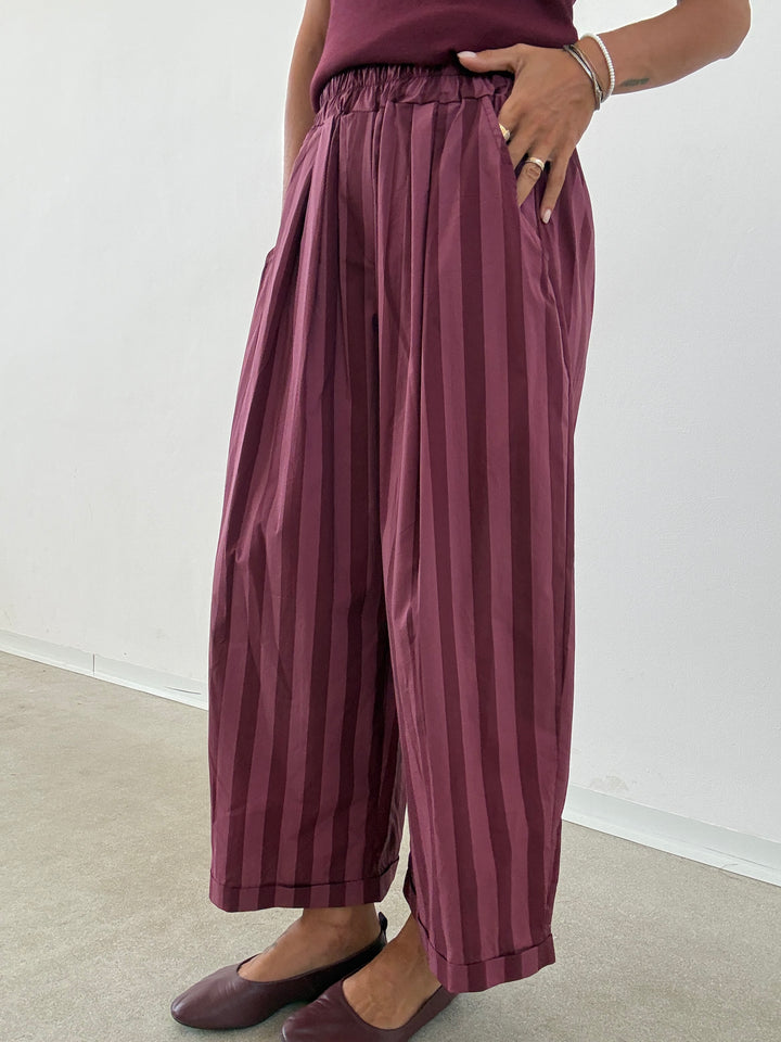 PANTALONE OLIMPIA RIGA VINO/MALVA
