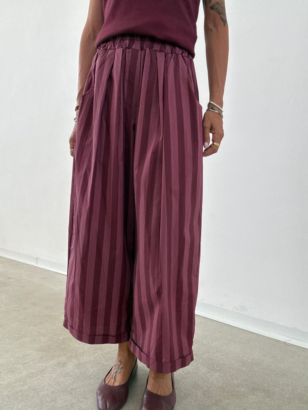 PANTALONE OLIMPIA RIGA VINO/MALVA