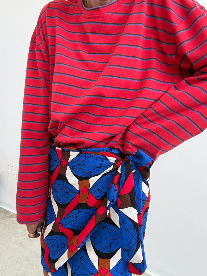 TSHIRT GILDA RIGA ROSSO/VIOLA