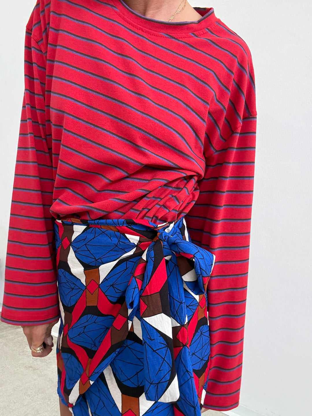 TSHIRT GILDA RIGA ROSSO/VIOLA