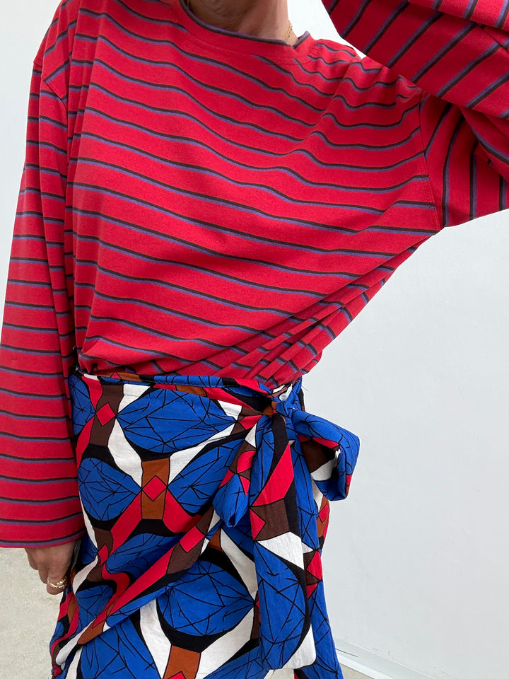 TSHIRT GILDA RIGA ROSSO/VIOLA