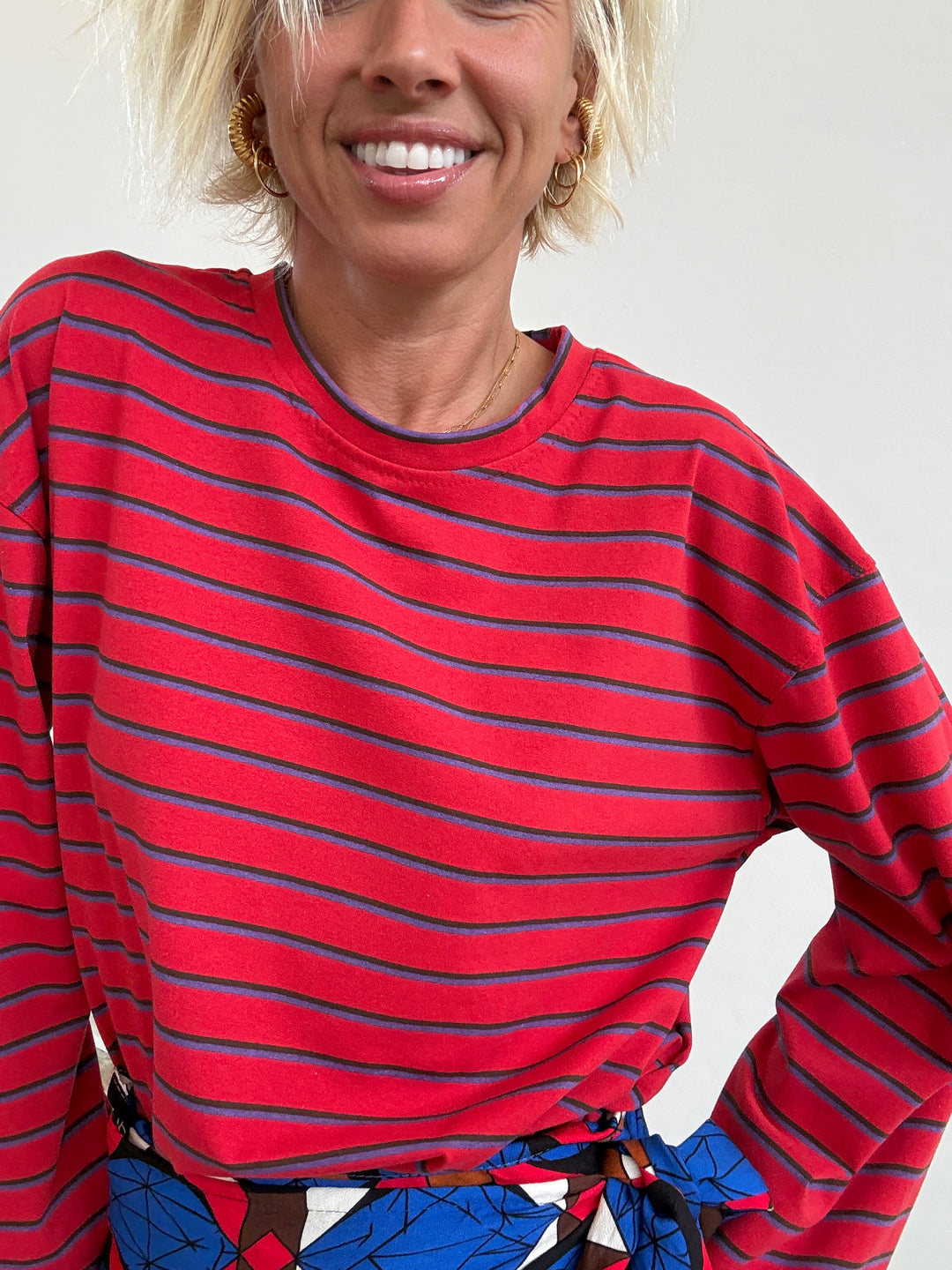 TSHIRT GILDA RIGA ROSSO/VIOLA