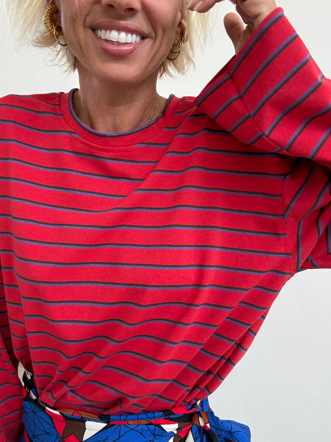 TSHIRT GILDA RIGA ROSSO/VIOLA