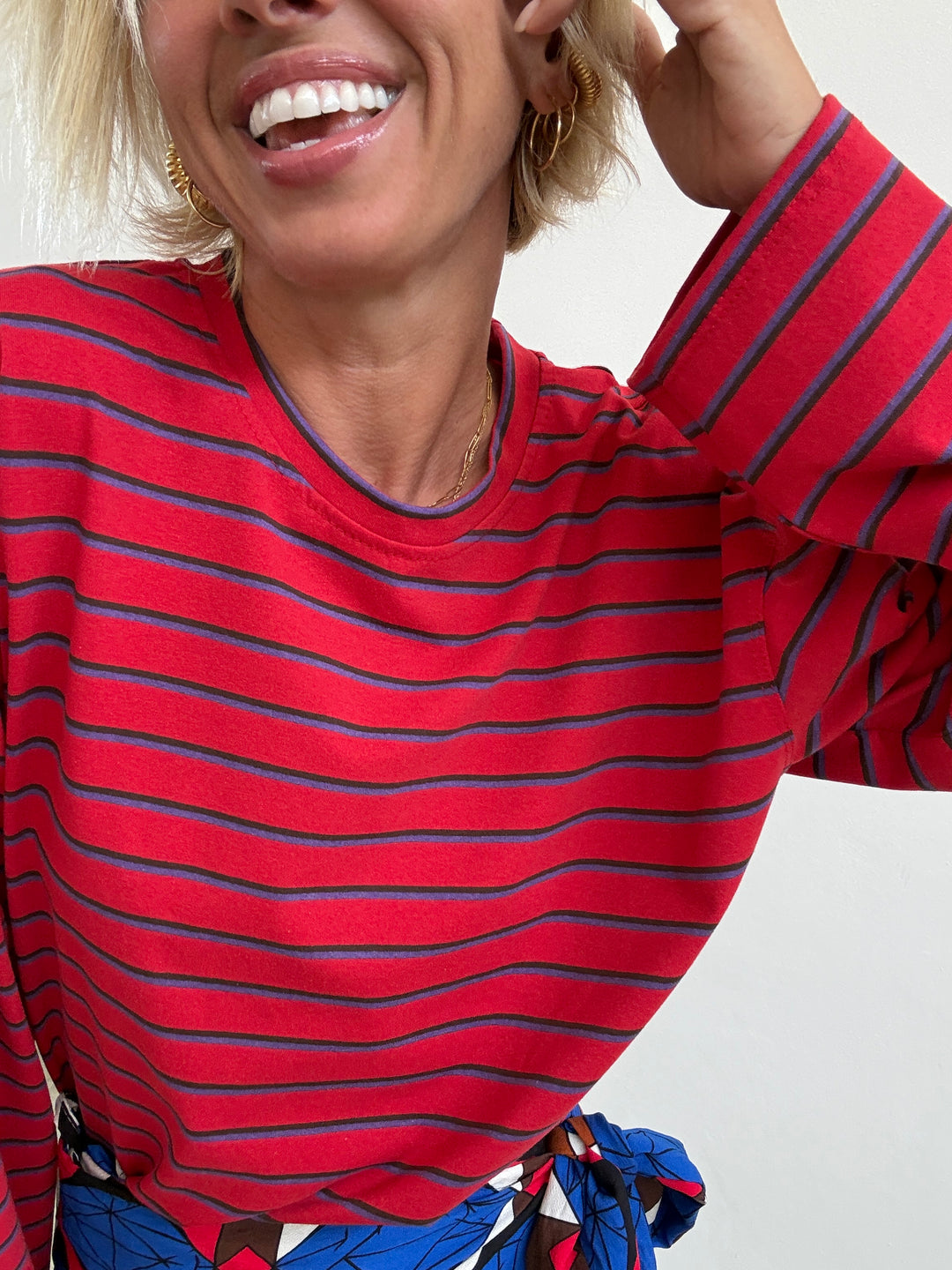 TSHIRT GILDA RIGA ROSSO/VIOLA