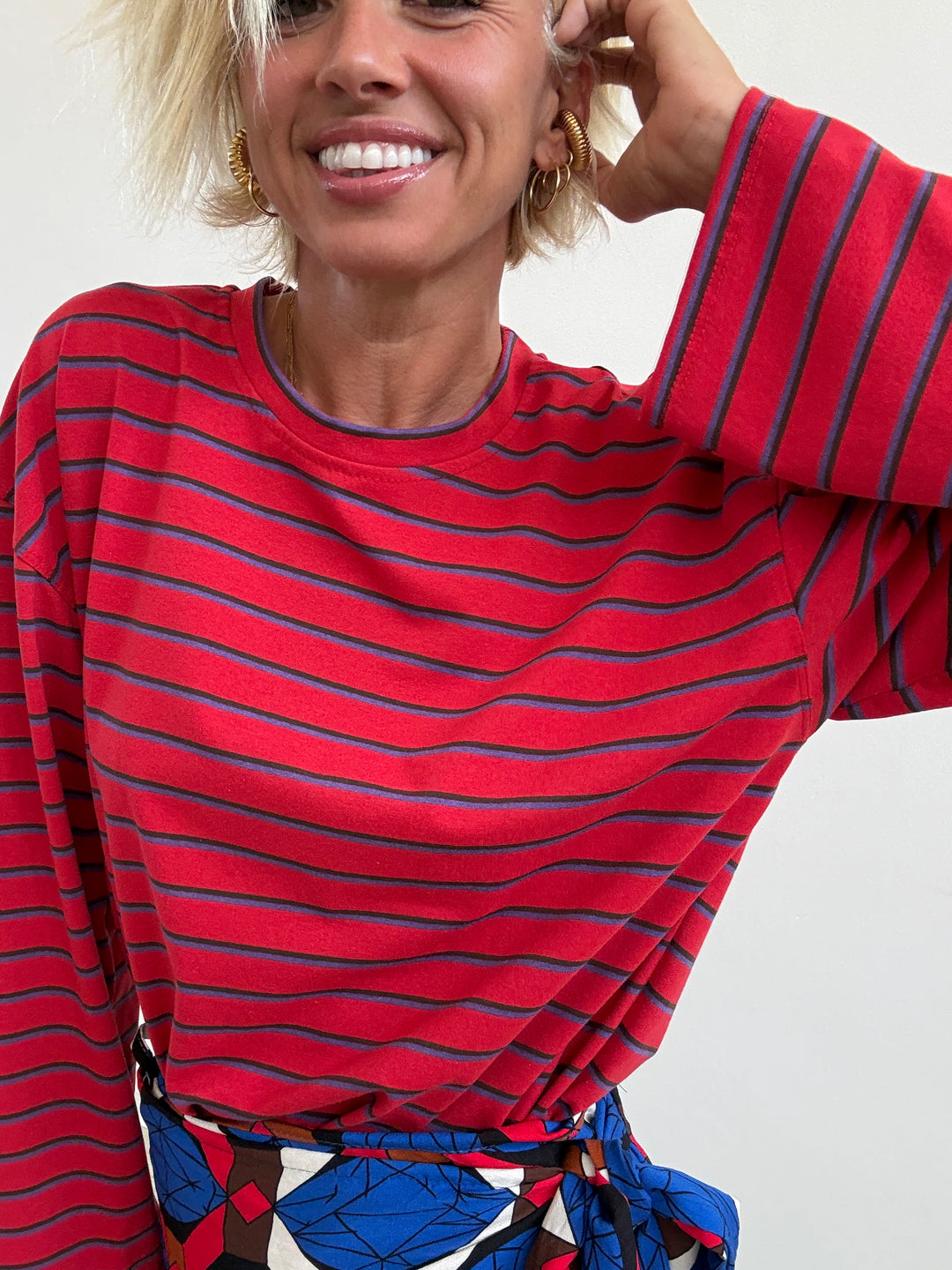 TSHIRT GILDA RIGA ROSSO/VIOLA
