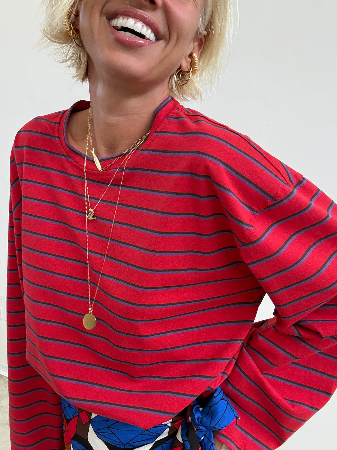 TSHIRT GILDA RIGA ROSSO/VIOLA