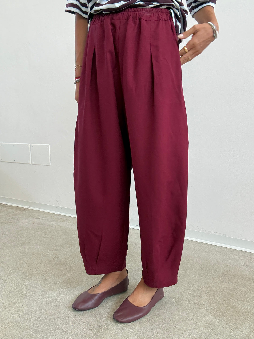 PANTA ALICE LINO VISCOSA RED BUD