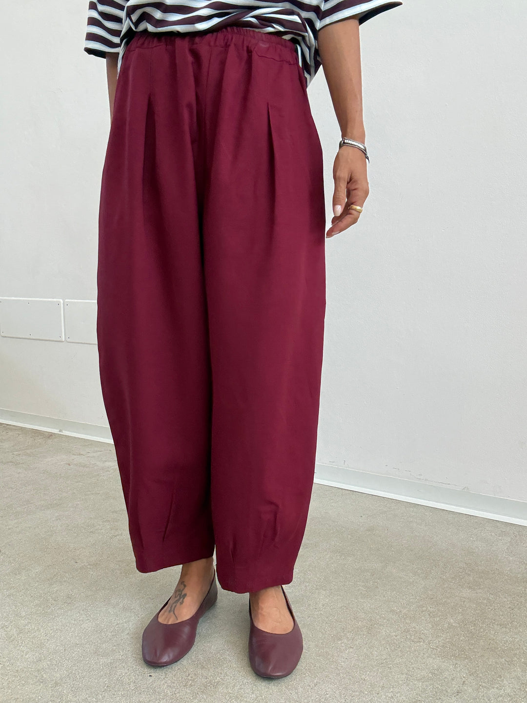 PANTA ALICE LINO VISCOSA RED BUD
