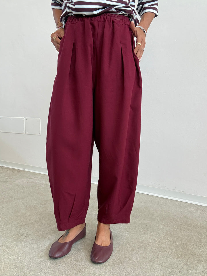 PANTA ALICE LINO VISCOSA RED BUD