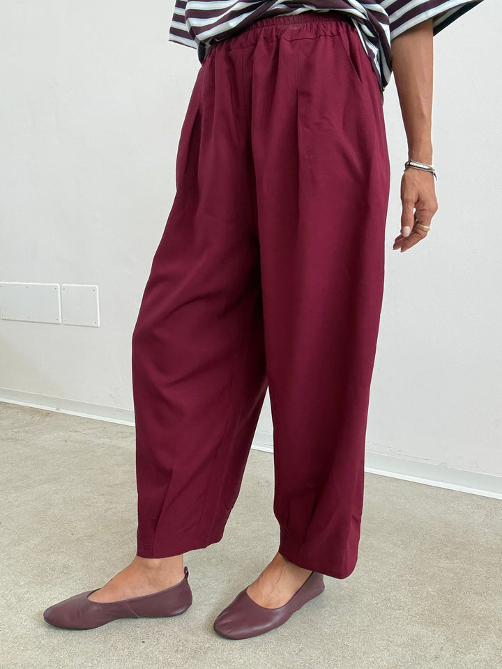 PANTA ALICE LINO VISCOSA RED BUD