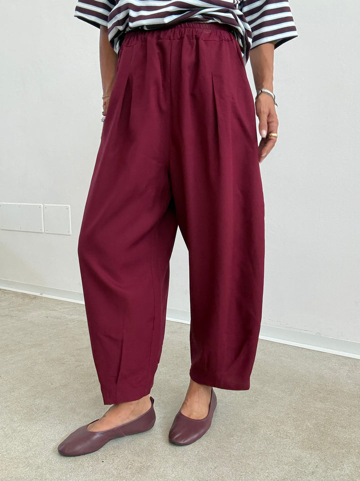 PANTA ALICE LINO VISCOSA RED BUD