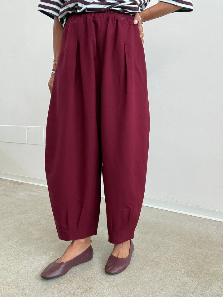 PANTA ALICE LINO VISCOSA RED BUD