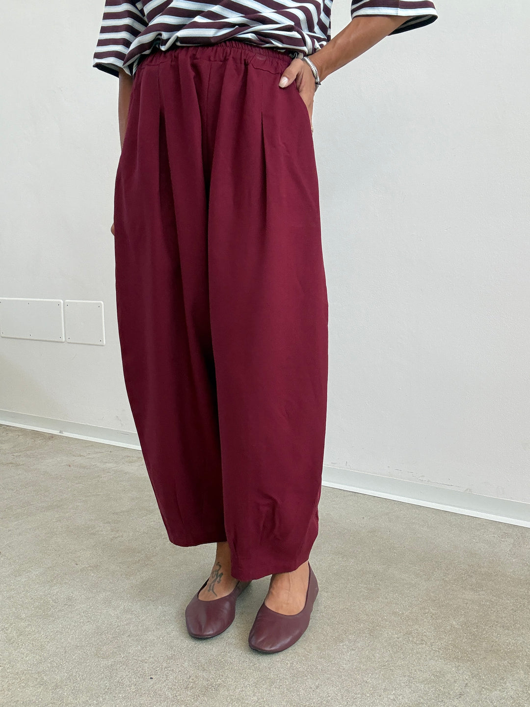PANTA ALICE LINO VISCOSA RED BUD
