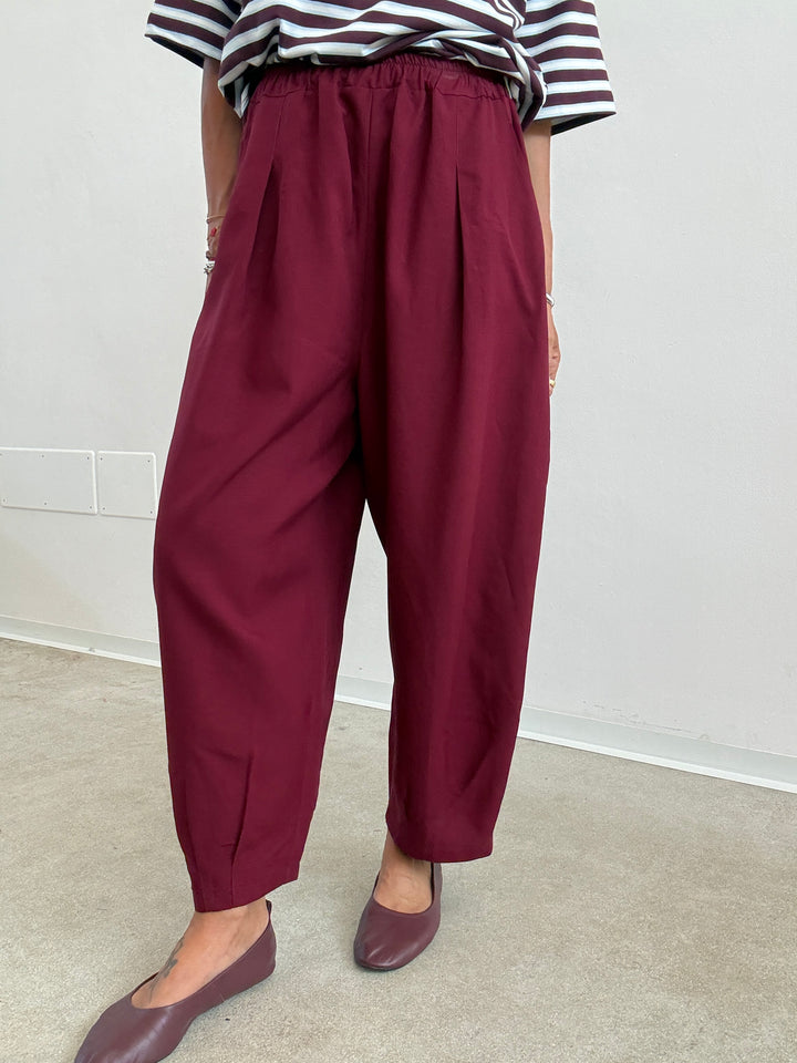 PANTA ALICE LINO VISCOSA RED BUD