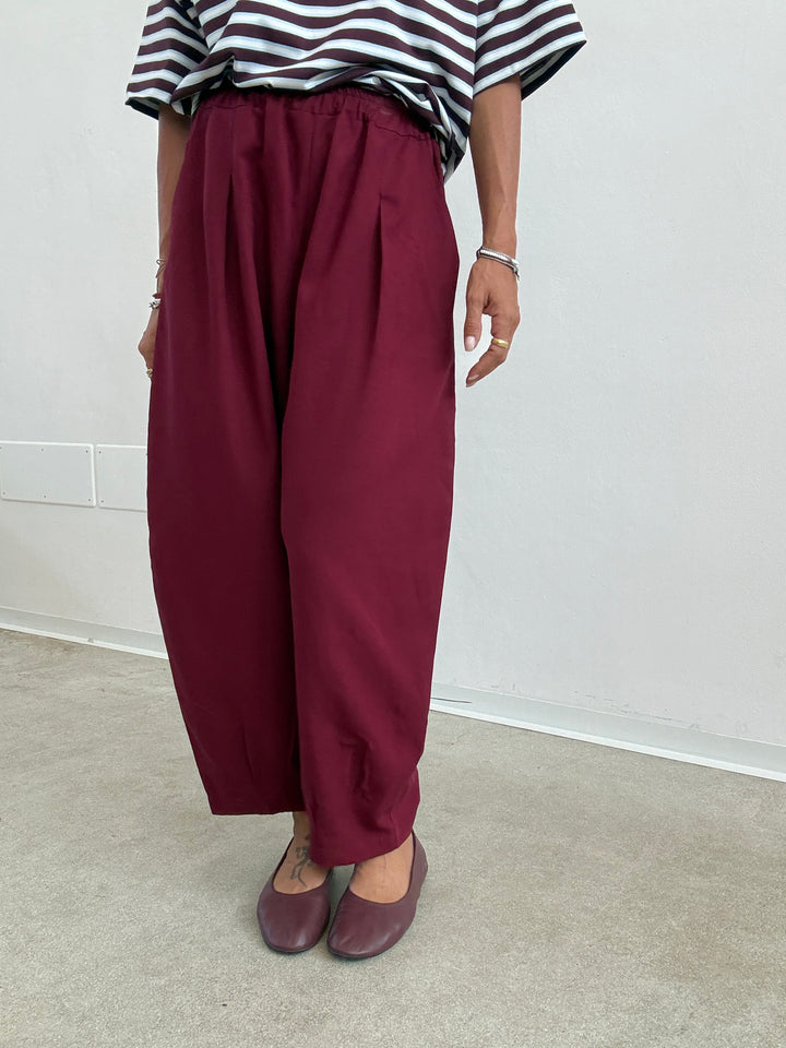 PANTA ALICE LINO VISCOSA RED BUD