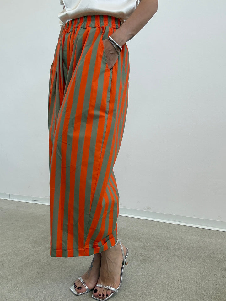 PANTALONE OLIMPIA RIGA ARANCIA/VERDE