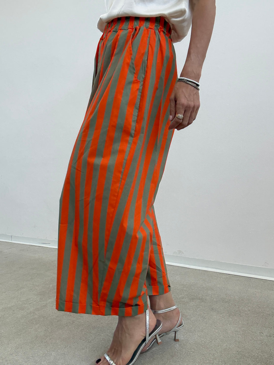 PANTALONE OLIMPIA RIGA ARANCIA/VERDE