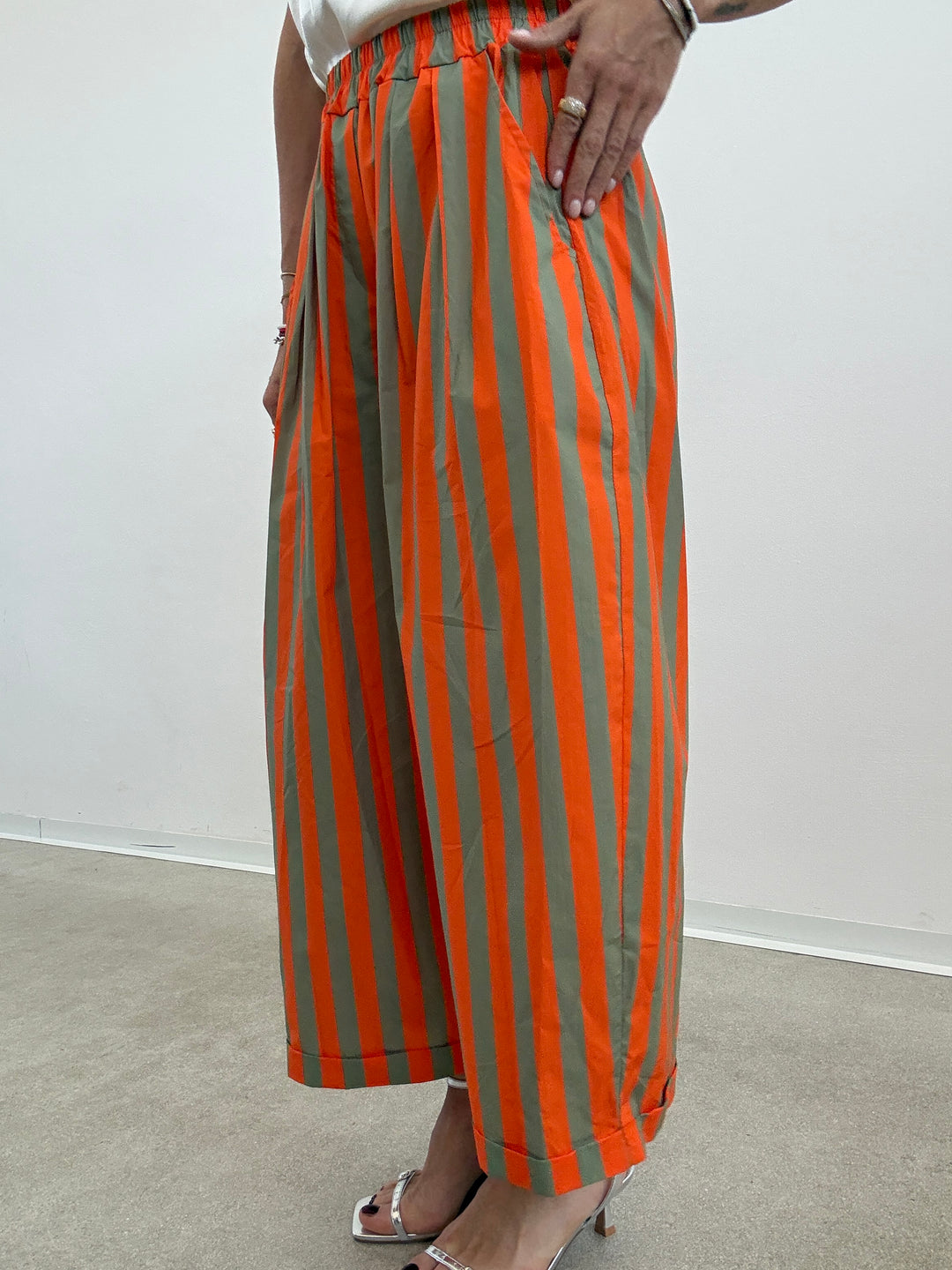 PANTALONE OLIMPIA RIGA ARANCIA/VERDE