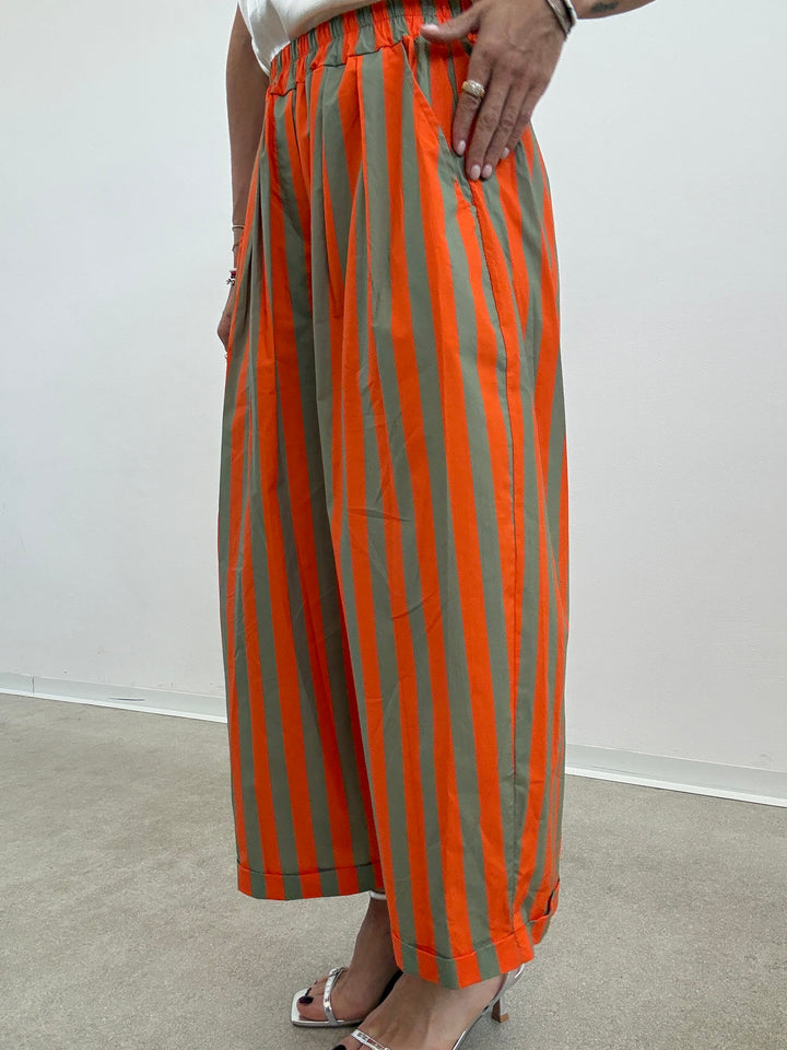 PANTALONE OLIMPIA RIGA ARANCIA/VERDE