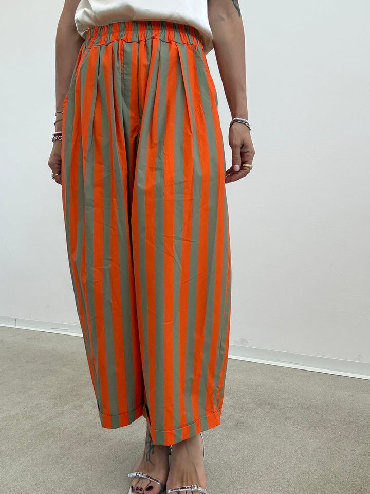 PANTALONE OLIMPIA RIGA ARANCIA/VERDE