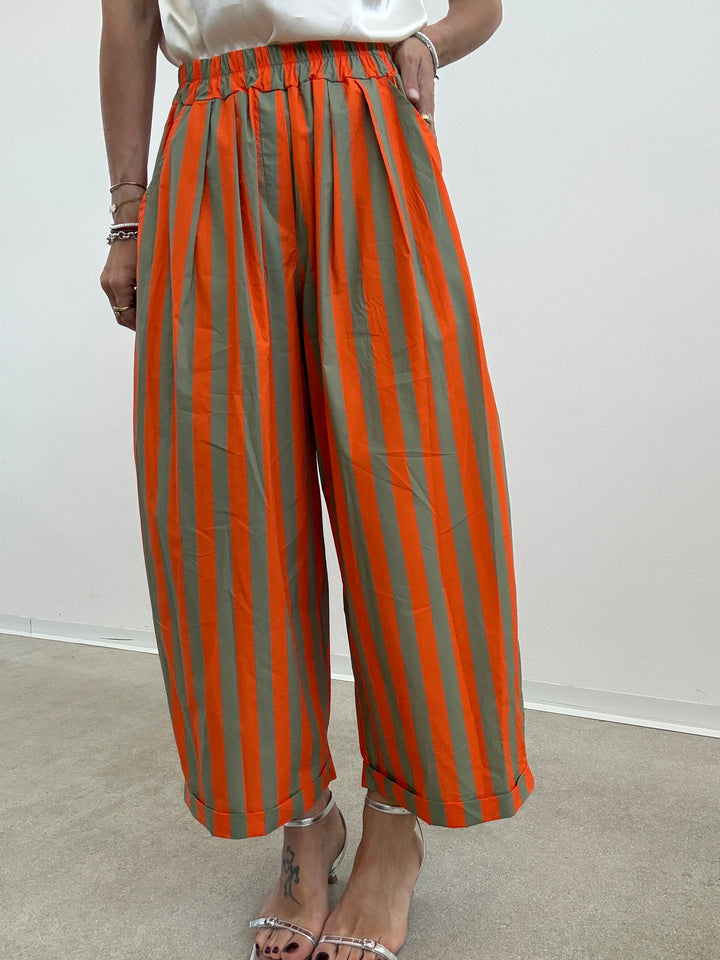 PANTALONE OLIMPIA RIGA ARANCIA/VERDE