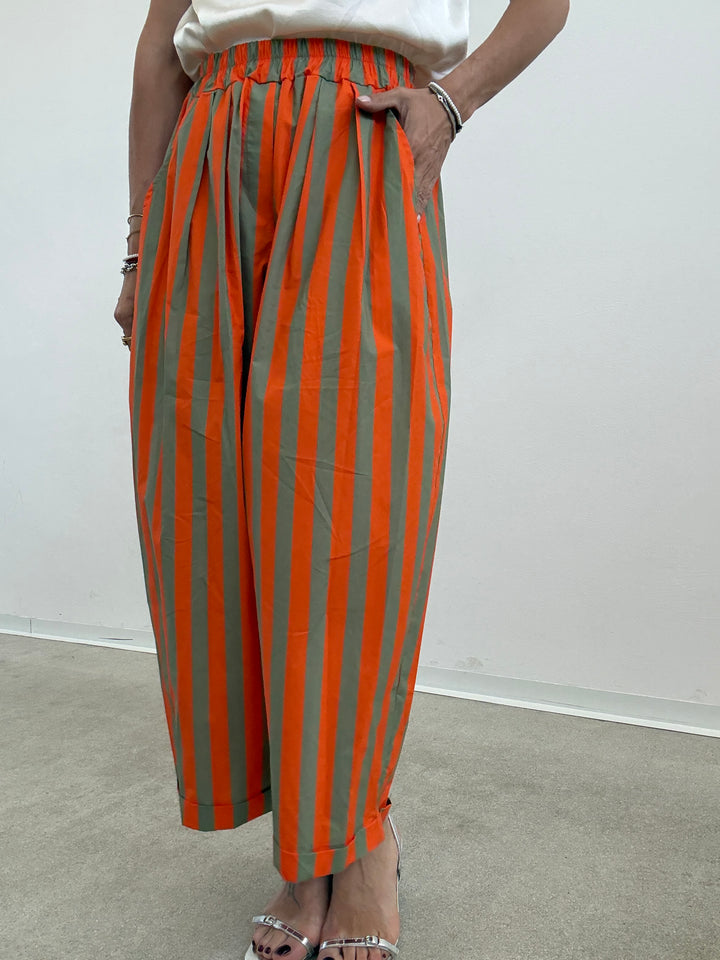 PANTALONE OLIMPIA RIGA ARANCIA/VERDE
