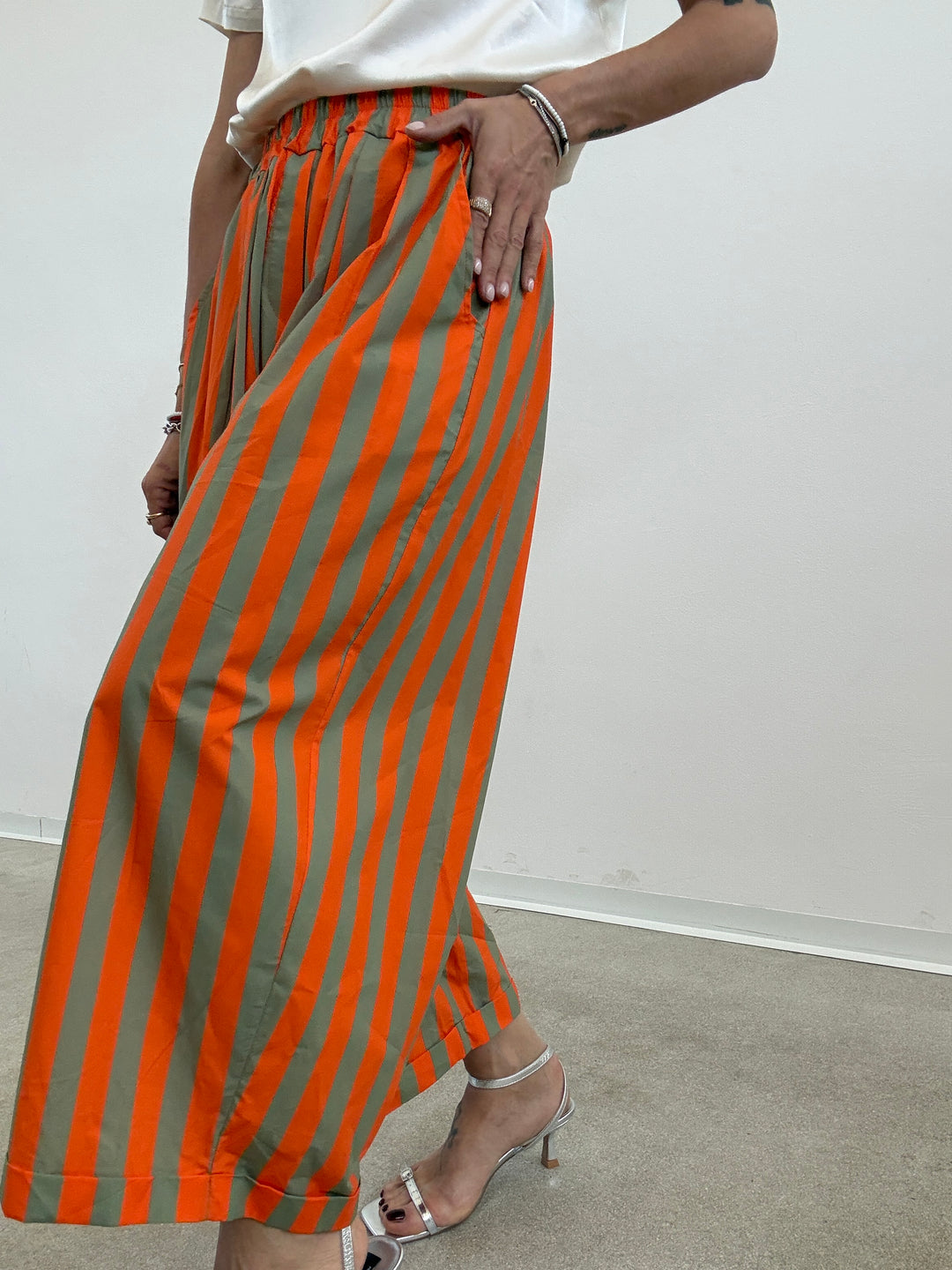 PANTALONE OLIMPIA RIGA ARANCIA/VERDE
