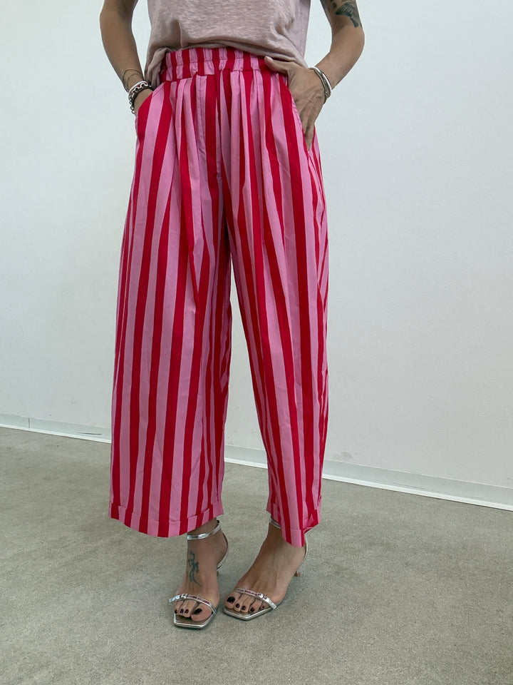 PANTALONE OLIMPIA RIGA ROSA ROSSO