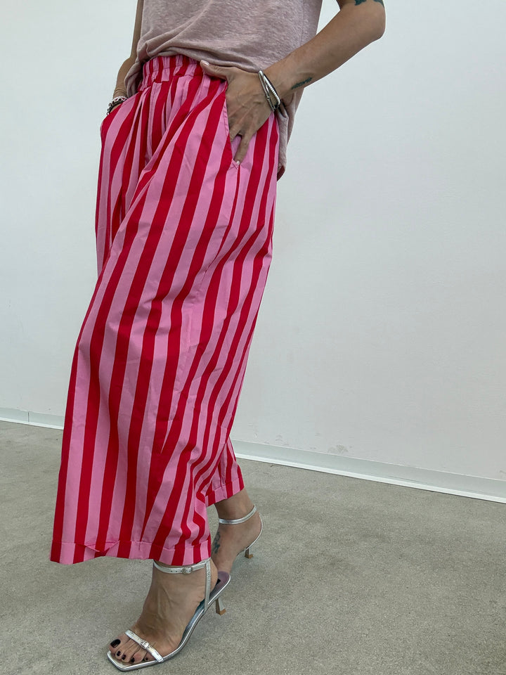 PANTALONE OLIMPIA RIGA ROSA ROSSO
