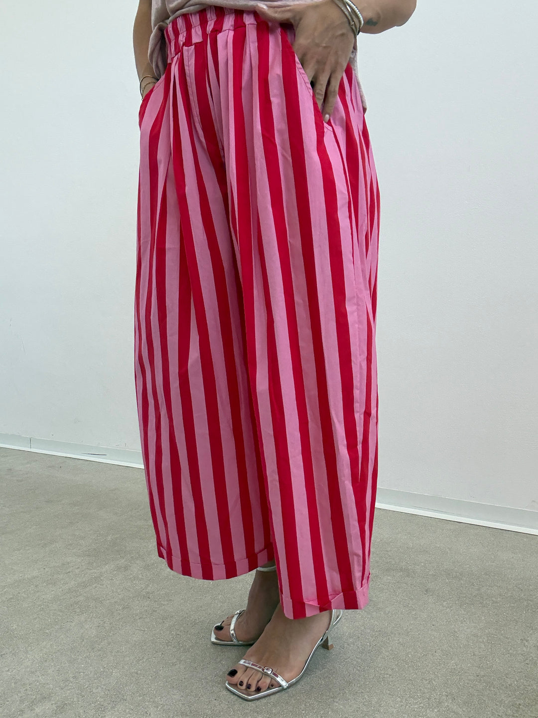 PANTALONE OLIMPIA RIGA ROSA ROSSO