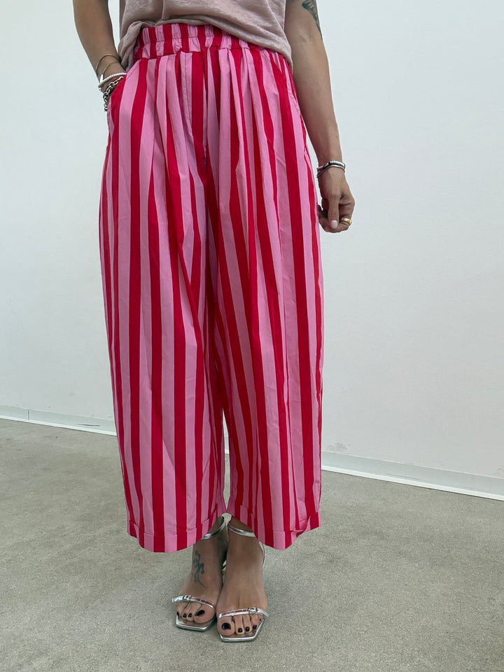 PANTALONE OLIMPIA RIGA ROSA ROSSO