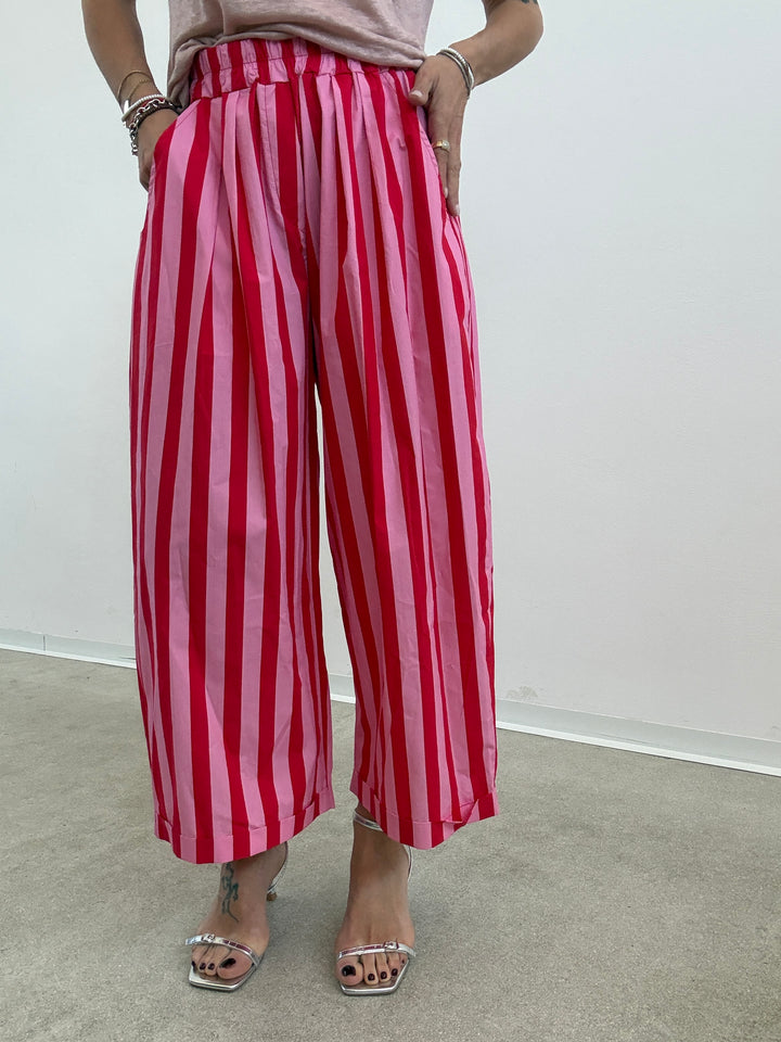 PANTALONE OLIMPIA RIGA ROSA ROSSO