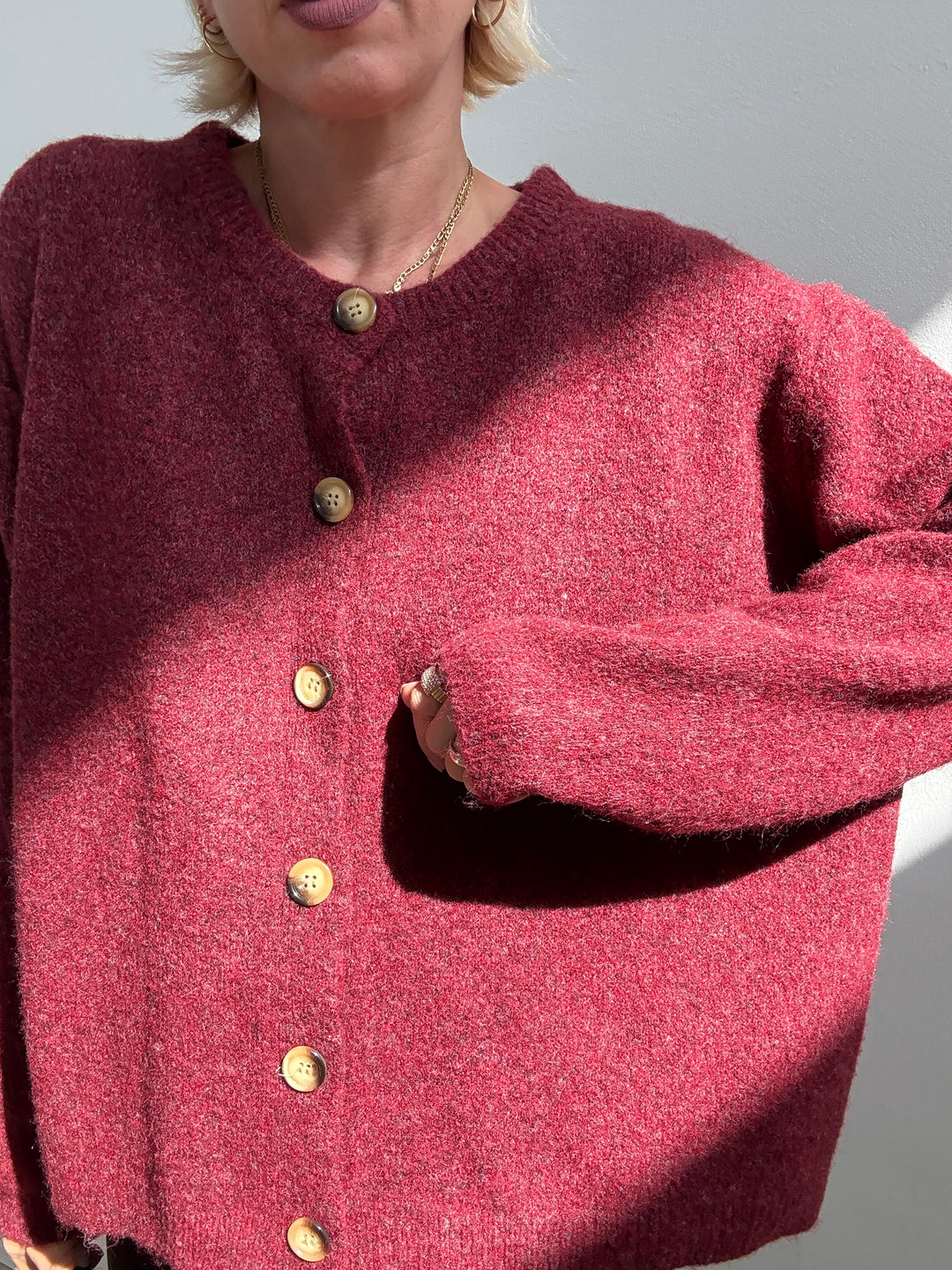 CARDIGAN LUNA ROSSO