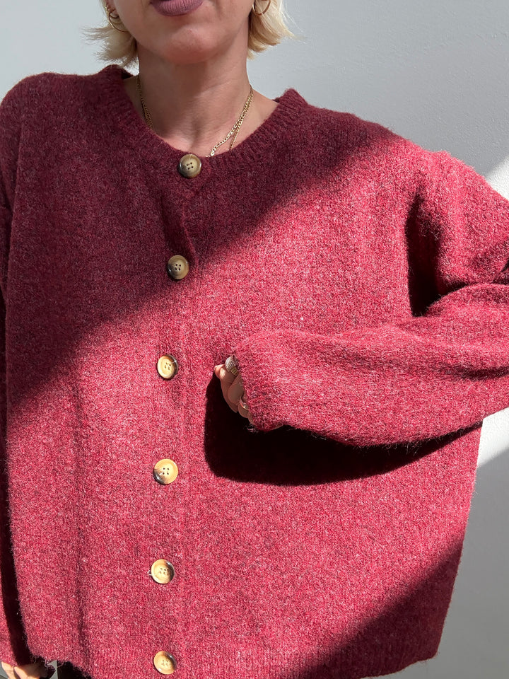 CARDIGAN LUNA ROSSO