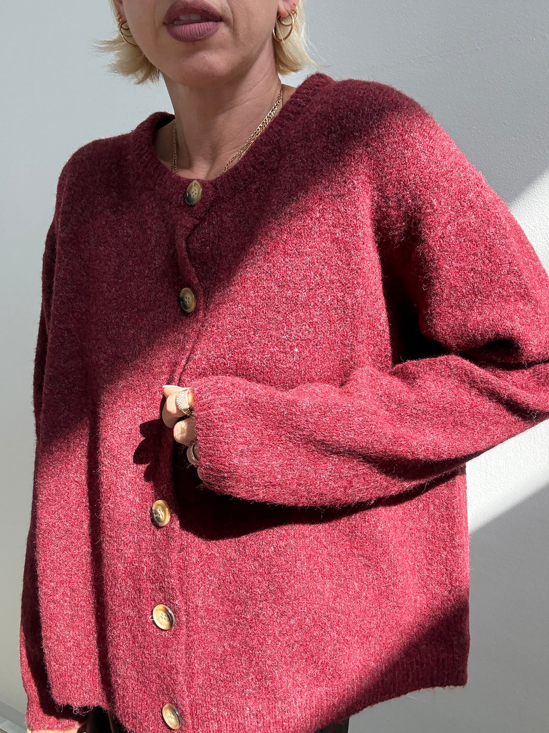 CARDIGAN LUNA ROSSO