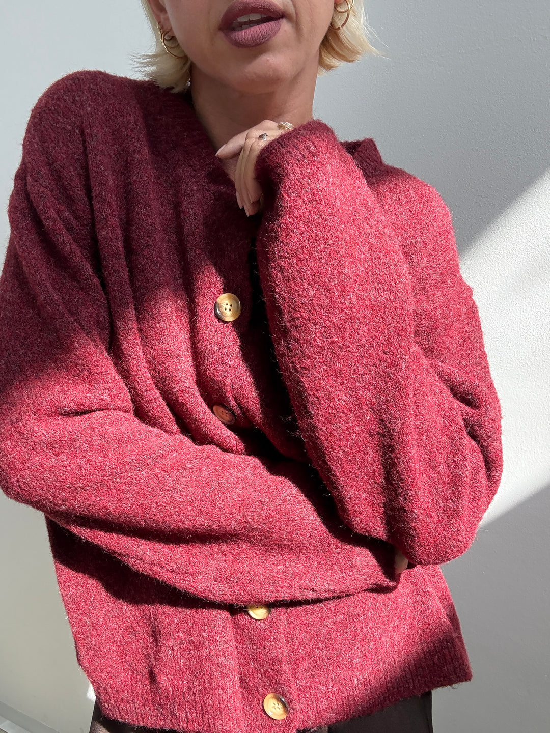 CARDIGAN LUNA ROSSO