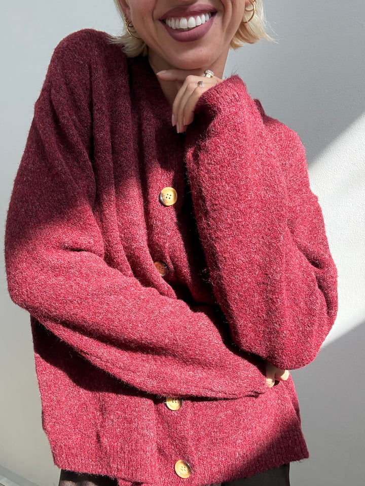 CARDIGAN LUNA ROSSO