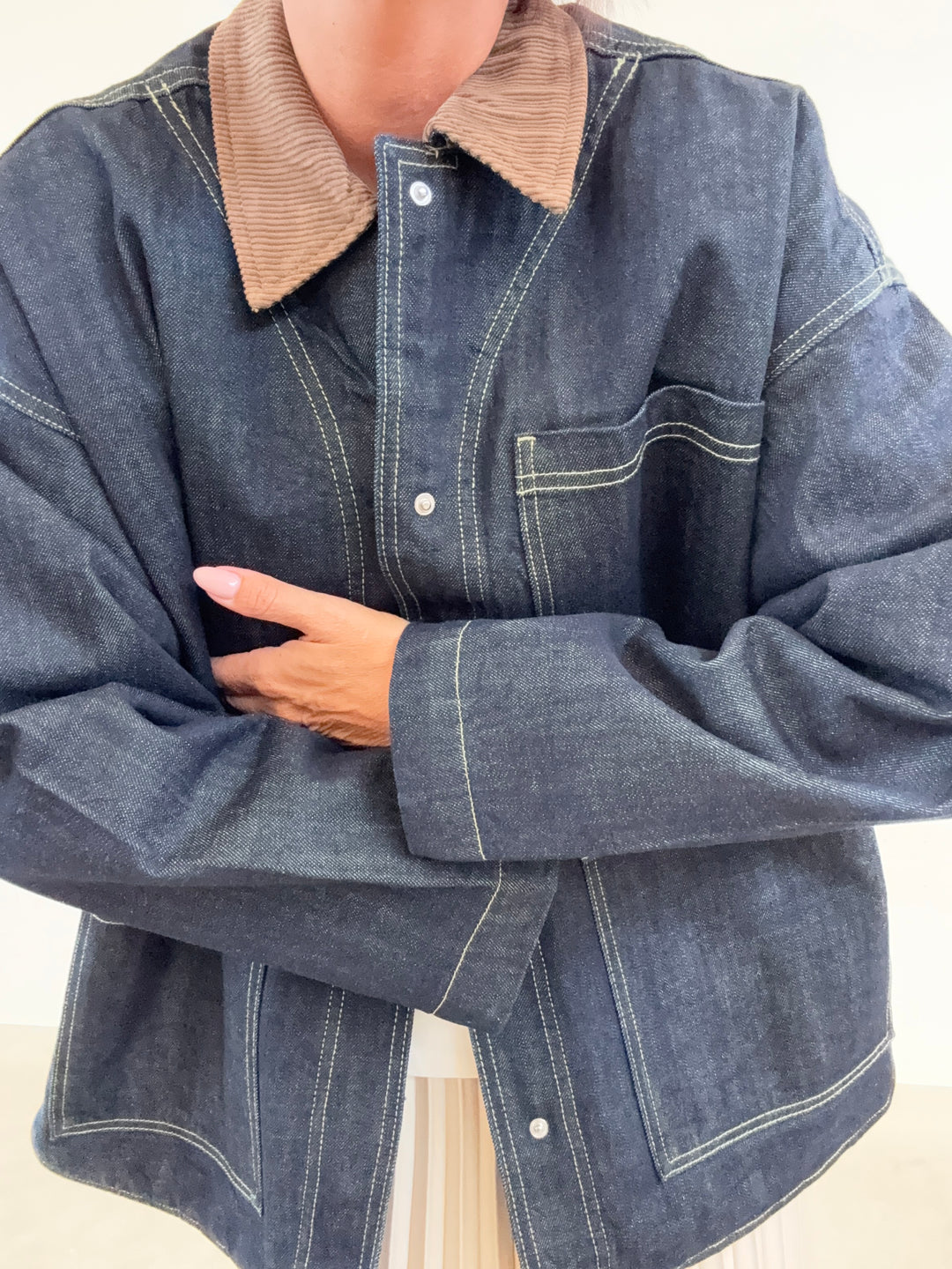 GIUBBINO DENIM COLLETTO VELVET