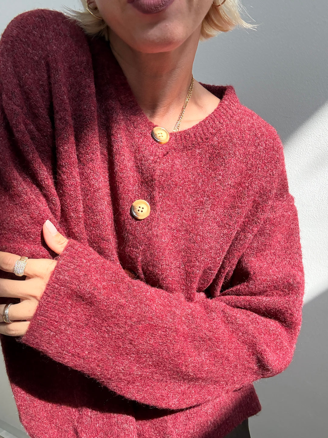 CARDIGAN LUNA ROSSO