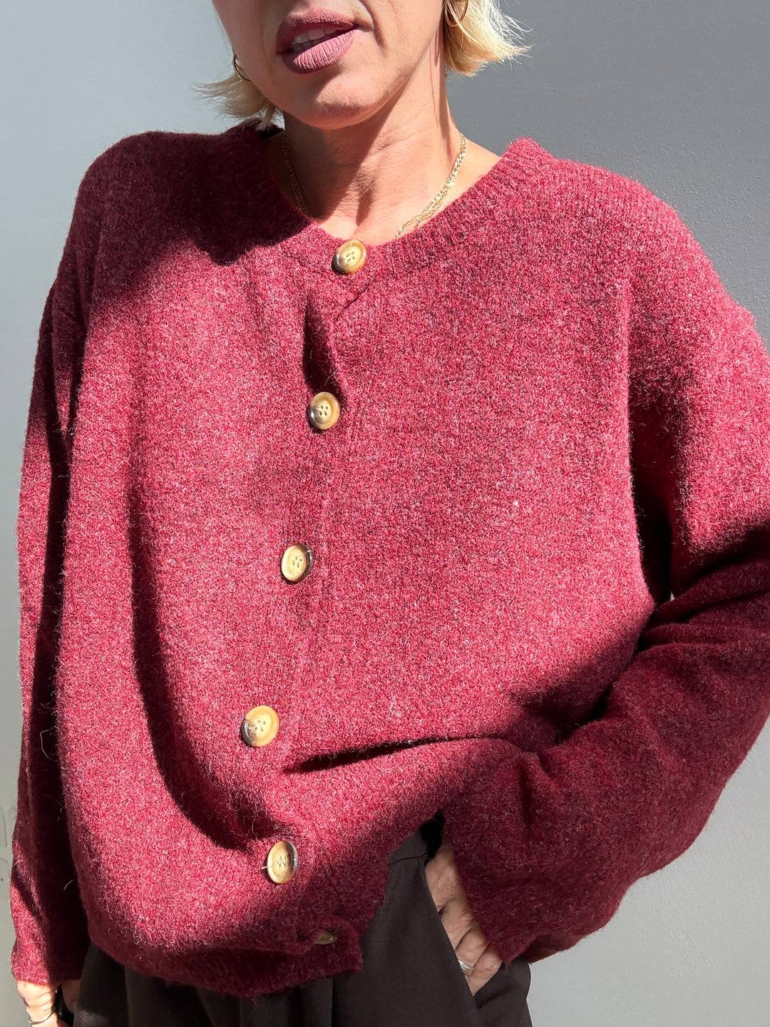 CARDIGAN LUNA ROSSO