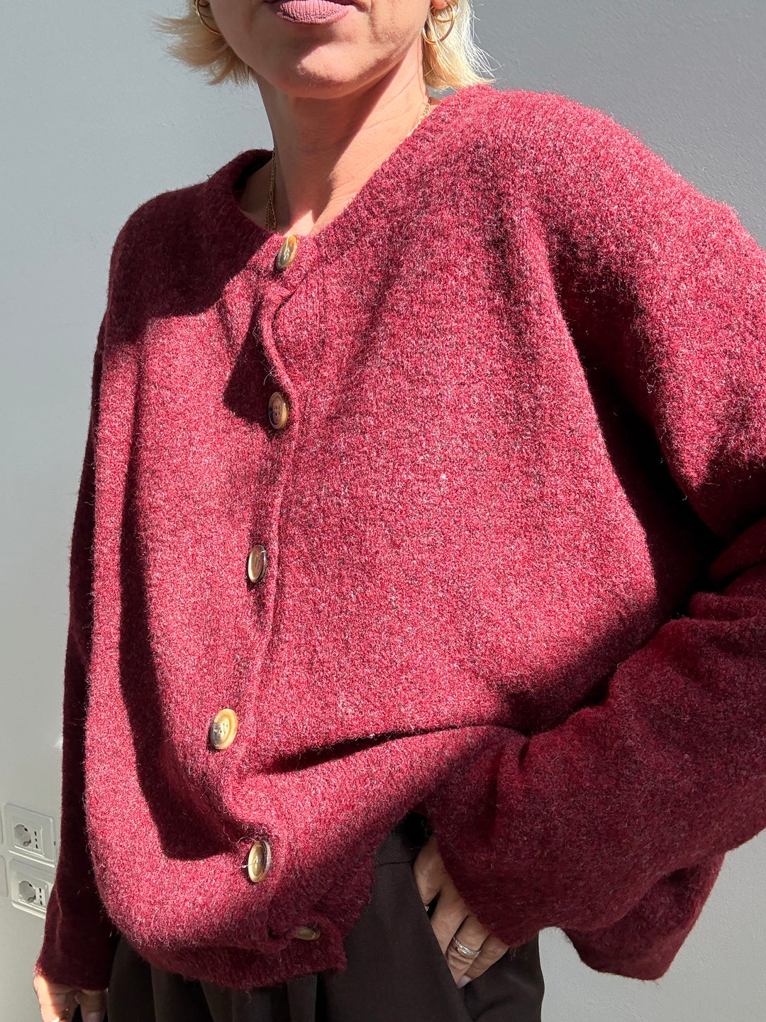 CARDIGAN LUNA ROSSO