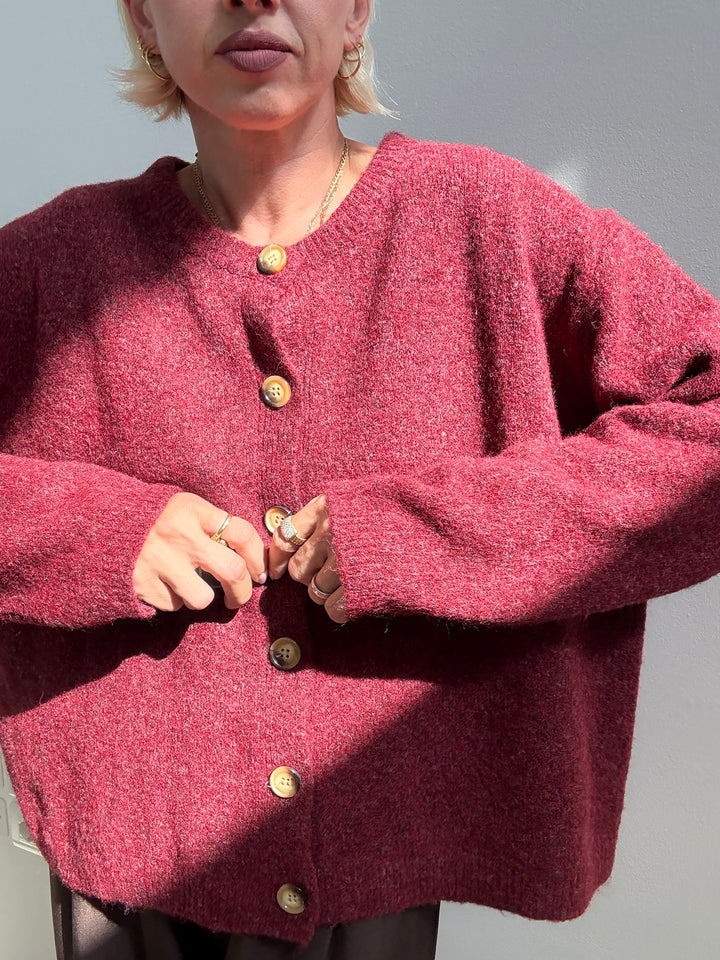 CARDIGAN LUNA ROSSO