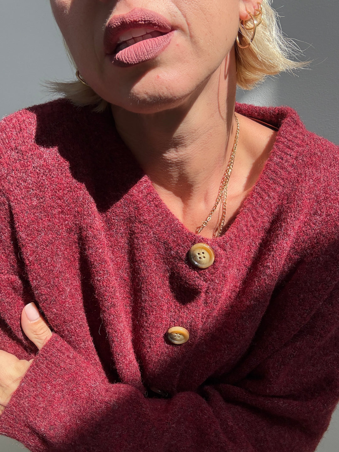 CARDIGAN LUNA ROSSO
