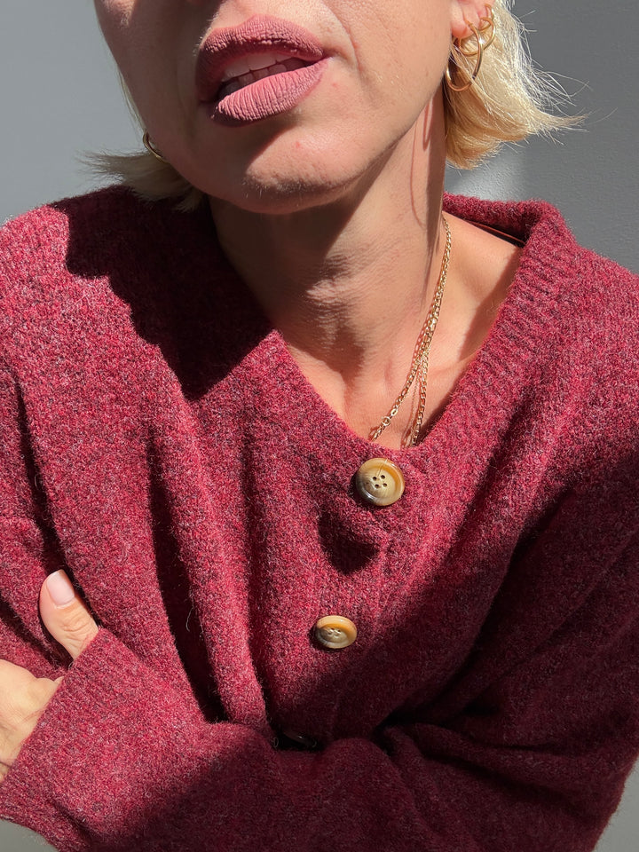 CARDIGAN LUNA ROSSO