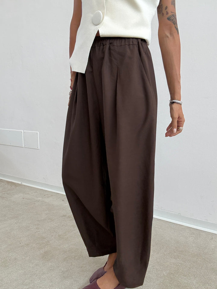 PANTA ALICE LINO VISCOSA ESPRESSO