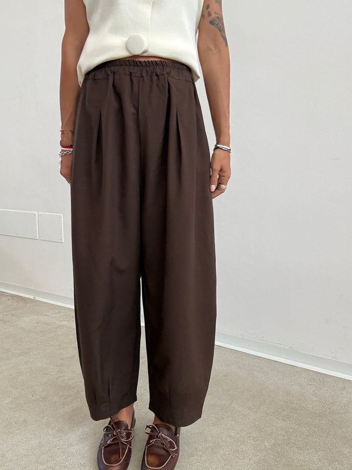 PANTA ALICE LINO VISCOSA ESPRESSO